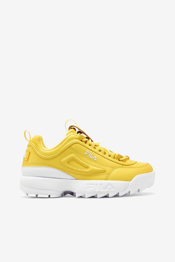 Fila Disruptor 2 Premium Gold Sneakers Womens - NZ 16489-CSTQ